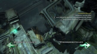 God of War: AscensionBestimmte Objekte kann der Geist Spartas so manipulieren, dass sie zerfallen oder wie neu aussehen.