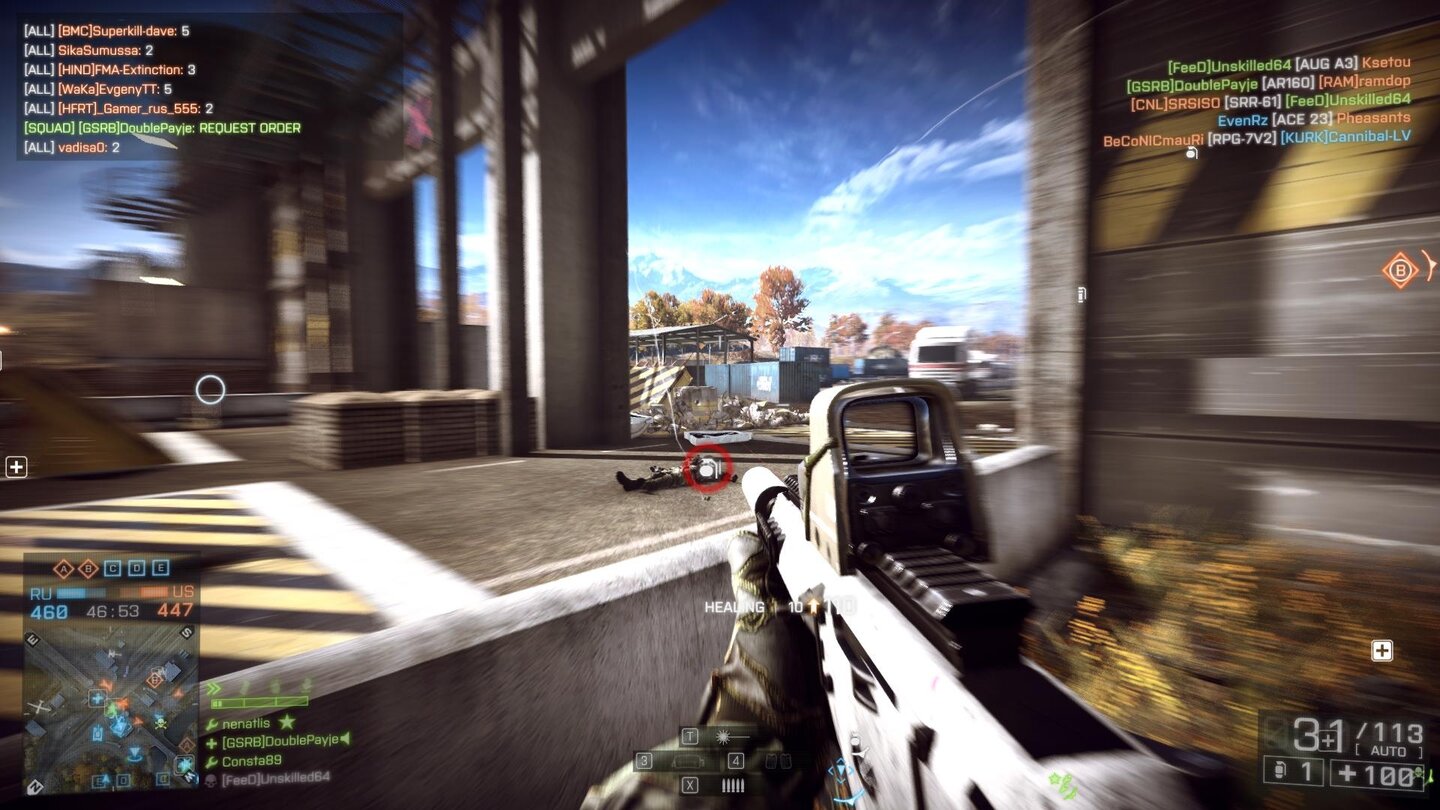 Battlefield 4 Granaten sind nicht mehr übermächtig, nur wirkliche nahe Explosionen können uns ausschalten.