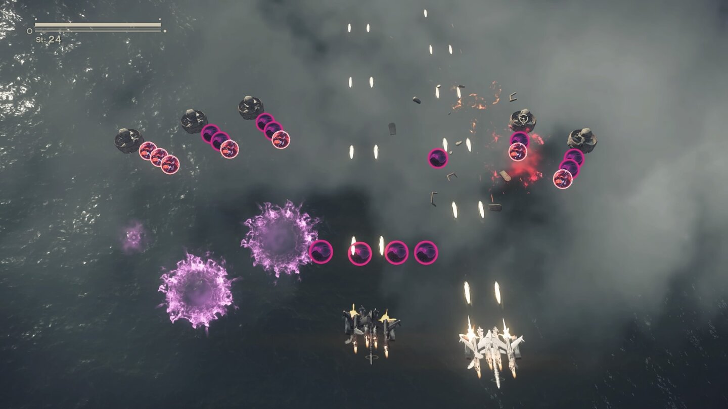 Nier: Automata
In den Missionen wird manchmal zu einer Arcade-Baller-Sequenz gewechselt, die sich ebenso hervorragend spielt wie das übrige Spiel.