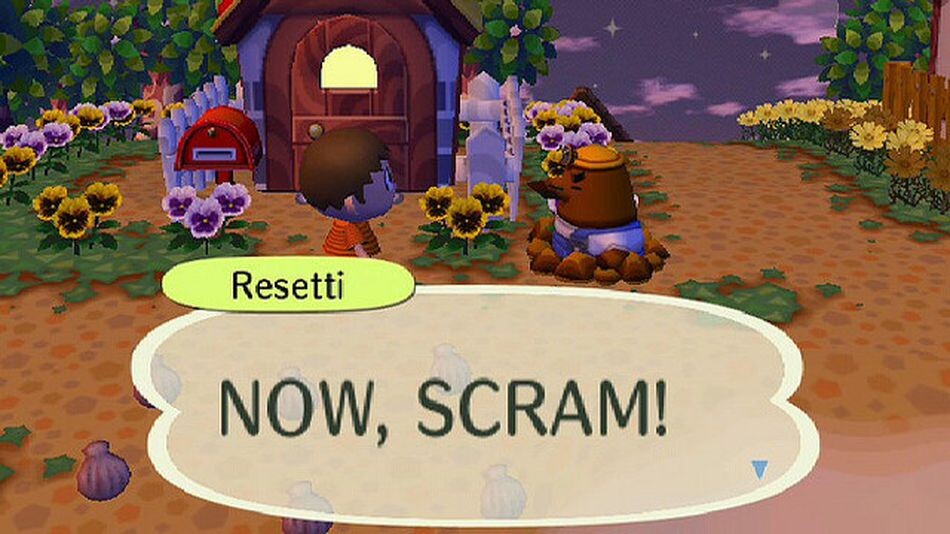 Mr. Resetti war einer der Charaktere, die früher ziemlich ungemütlich wurden.